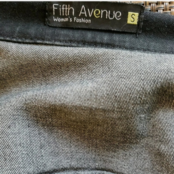 Women Black Jean Jacket SZ S, Fith Avenue - Picture 4 of 5